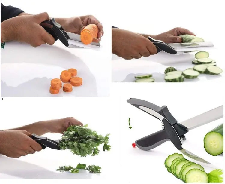 Clever Scissors Cutter 2 in 1 Knife Cutter